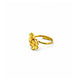 Gold Plated Floral Bloom Duo Adjustable Finger Ring