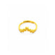 Gold Plated Geo Crest Adjustable Finger Ring