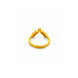 Gold Plated Geo Crest Adjustable Finger Ring