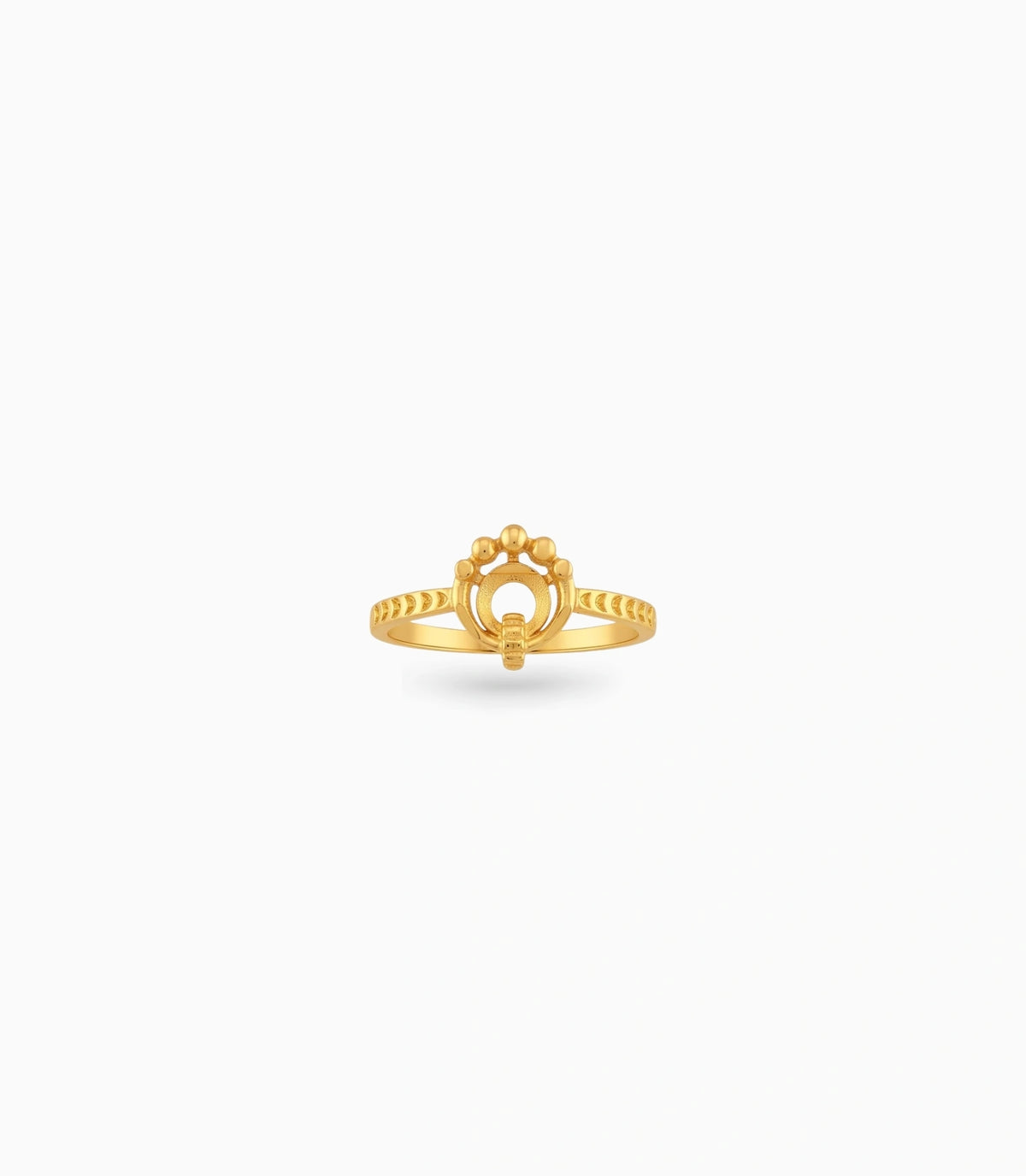 Gold Plated Party Circular Charm Finger Ring