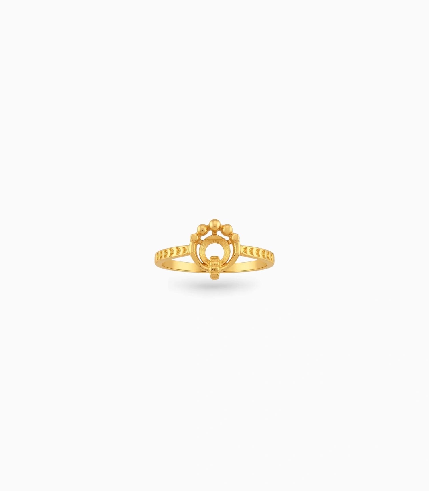 Gold Plated Party Circular Charm Finger Ring