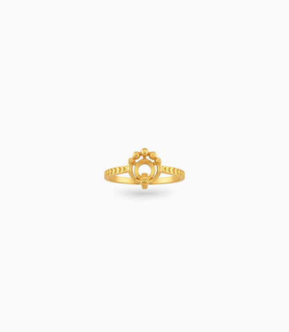 Gold Plated Party Circular Charm Finger Ring