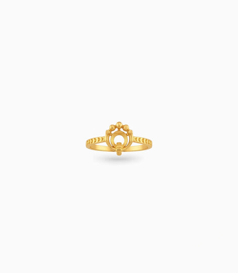 Gold Plated Party Circular Charm Finger Ring