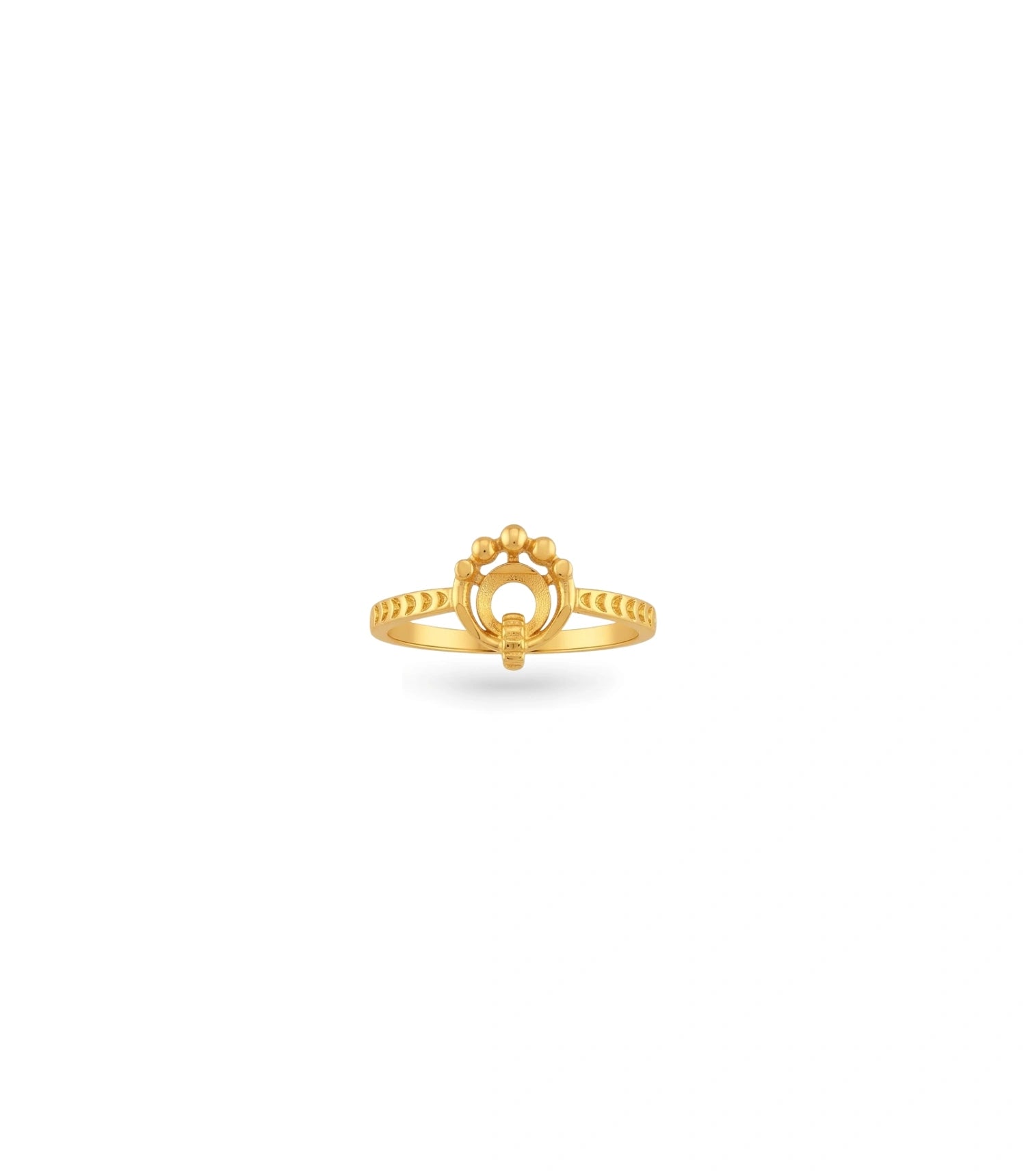 Gold Plated Party Circular Charm Finger Ring