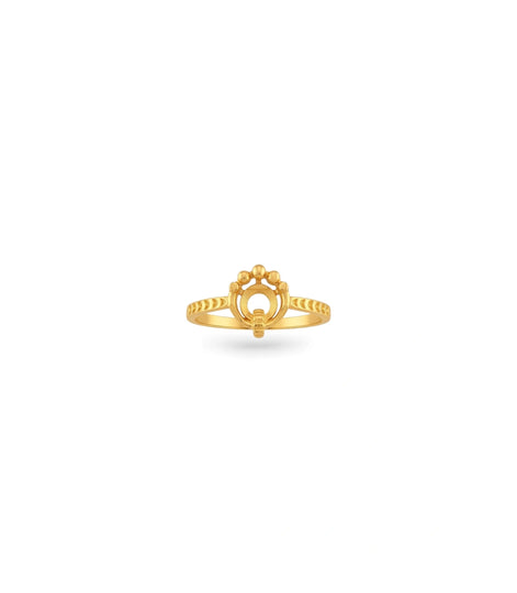 Gold Plated Party Circular Charm Finger Ring