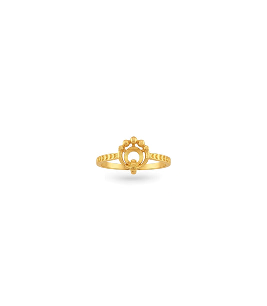 Gold Plated Party Circular Charm Finger Ring
