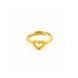 Gold Plated Open Heart Adjustable Finger Ring