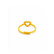 Gold Plated Open Heart Adjustable Finger Ring