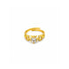 Gold Plated Solitaire Adjustable Finger Ring
