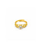 Gold Plated Solitaire Adjustable Finger Ring