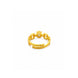 Gold Plated Solitaire Adjustable Finger Ring