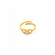Gold Plated Lumi Bow Adjustable AD Finger Ring