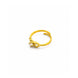 Gold Plated Lumi Bow Adjustable AD Finger Ring