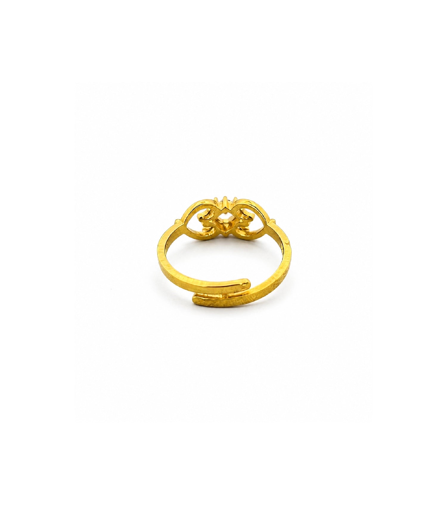 Gold Plated Lumi Bow Adjustable AD Finger Ring
