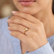 Gold Plated Celestia Solitaire Adjustable Finger Ring