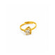 Gold Plated Celestia Solitaire Adjustable Finger Ring