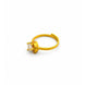 Gold Plated Celestia Solitaire Adjustable Finger Ring
