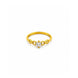 Gold Plated Aurielle Link Solitaire Finger Ring