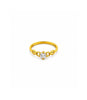 Gold Plated Aurielle Link Solitaire Finger Ring