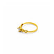 Gold Plated Aurielle Link Solitaire Finger Ring