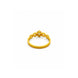 Gold Plated Aurielle Link Solitaire Finger Ring