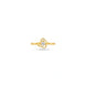Gold Plated Festive Flowing Bypass Finger Ring