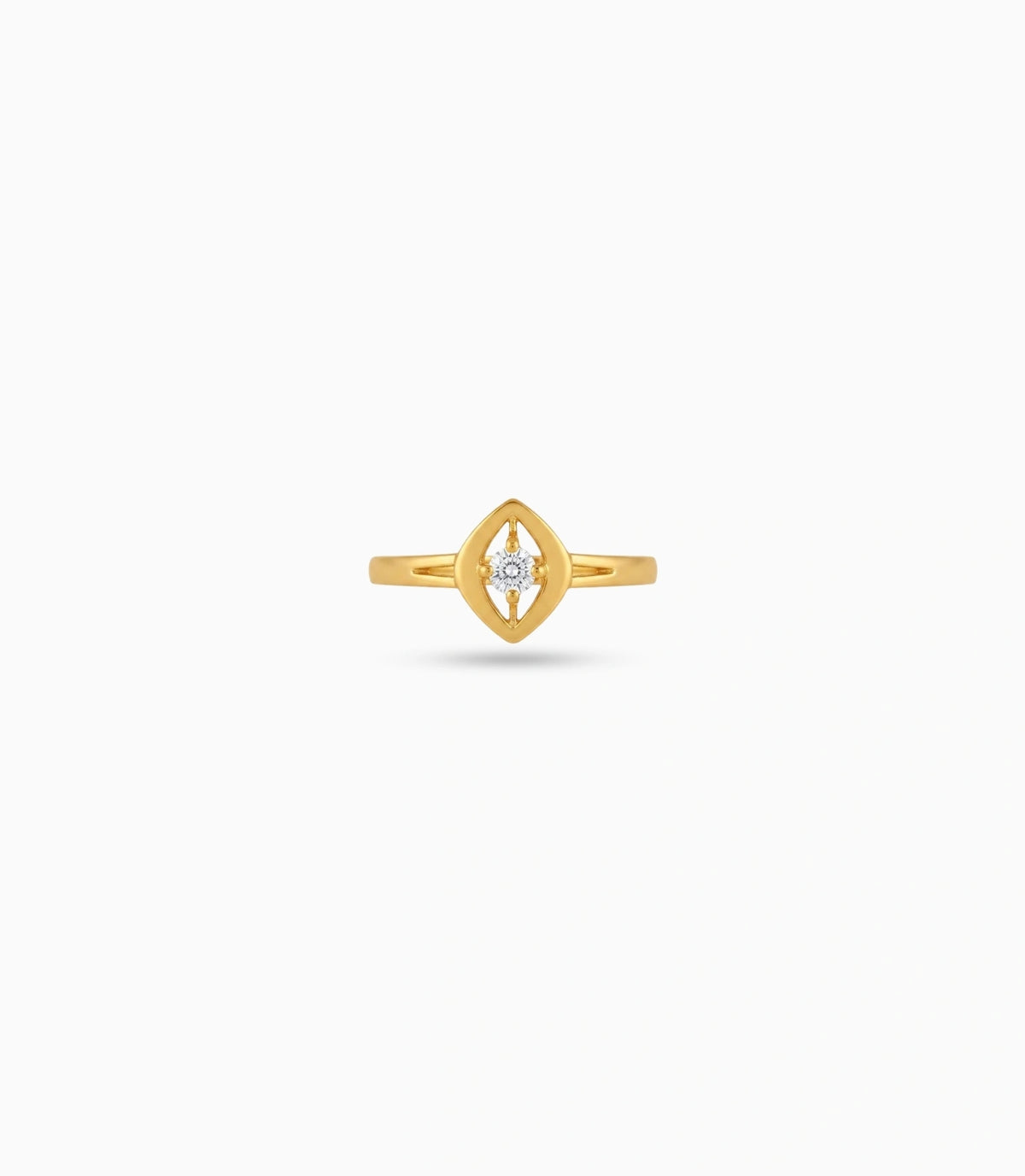 Gold Plated Festive AD Eye Motif Finger Ring