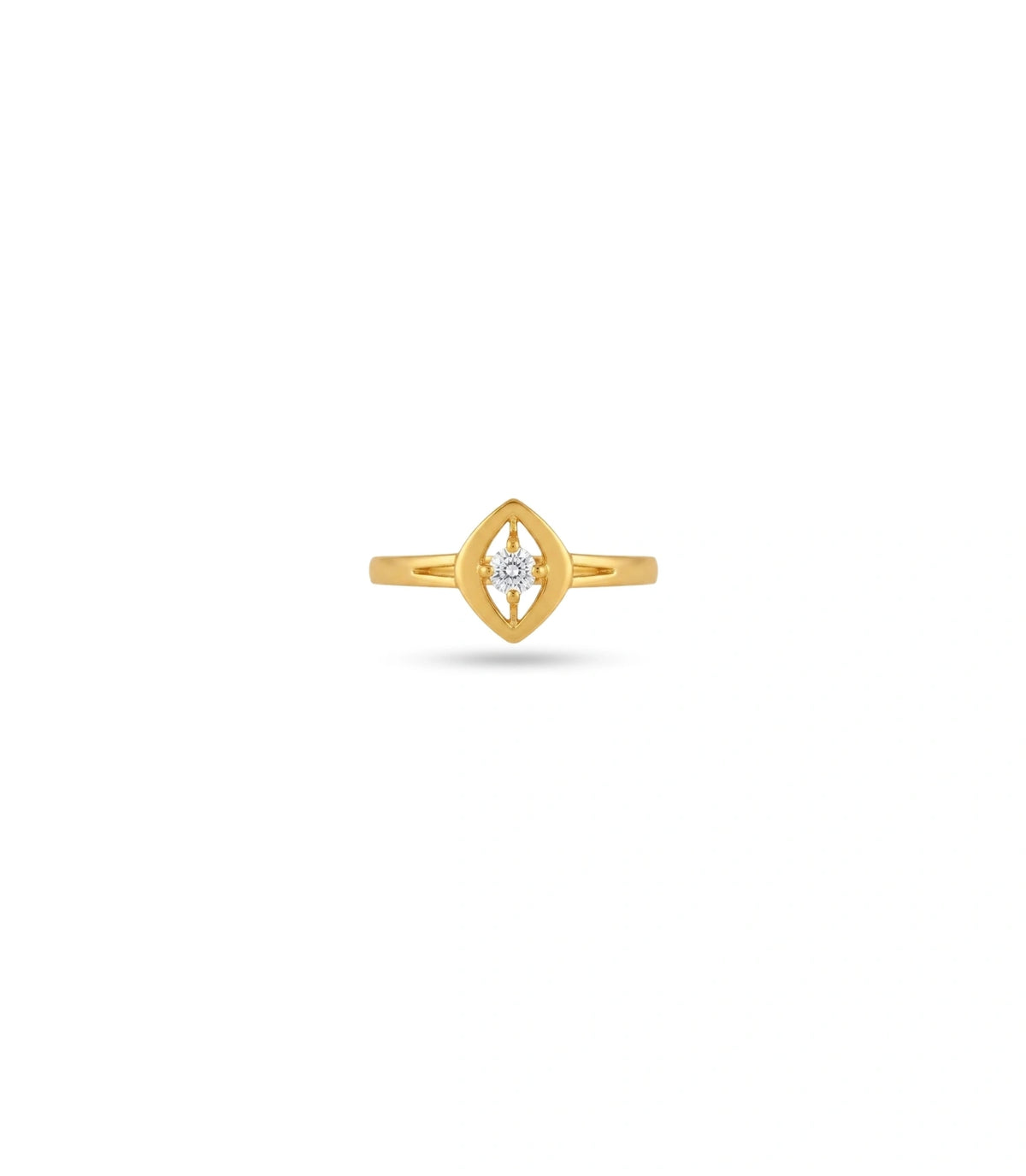 Gold Plated Festive AD Eye Motif Finger Ring