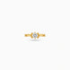 Gold Plated Solitaire Crown Setting Finger Ring