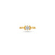 Gold Plated Solitaire Crown Setting Finger Ring