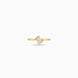 Gold Plated Party Simple Oval AD Finger Ring