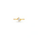 Gold Plated Party Simple Oval AD Finger Ring