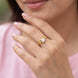 Gold Plated Adjustable Solitaire Finger Ring