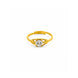 Gold Plated Adjustable Solitaire Finger Ring