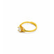 Gold Plated Adjustable Solitaire Finger Ring