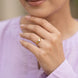 Gold Plated Delicate Floral Solitaire Finger Ring