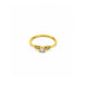 Gold Plated Delicate Floral Solitaire Finger Ring