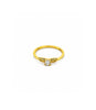 Gold Plated Delicate Floral Solitaire Finger Ring