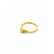 Gold Plated Delicate Floral Solitaire Finger Ring