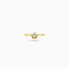 Gold Plated Tulip Base Solitaire Ring
