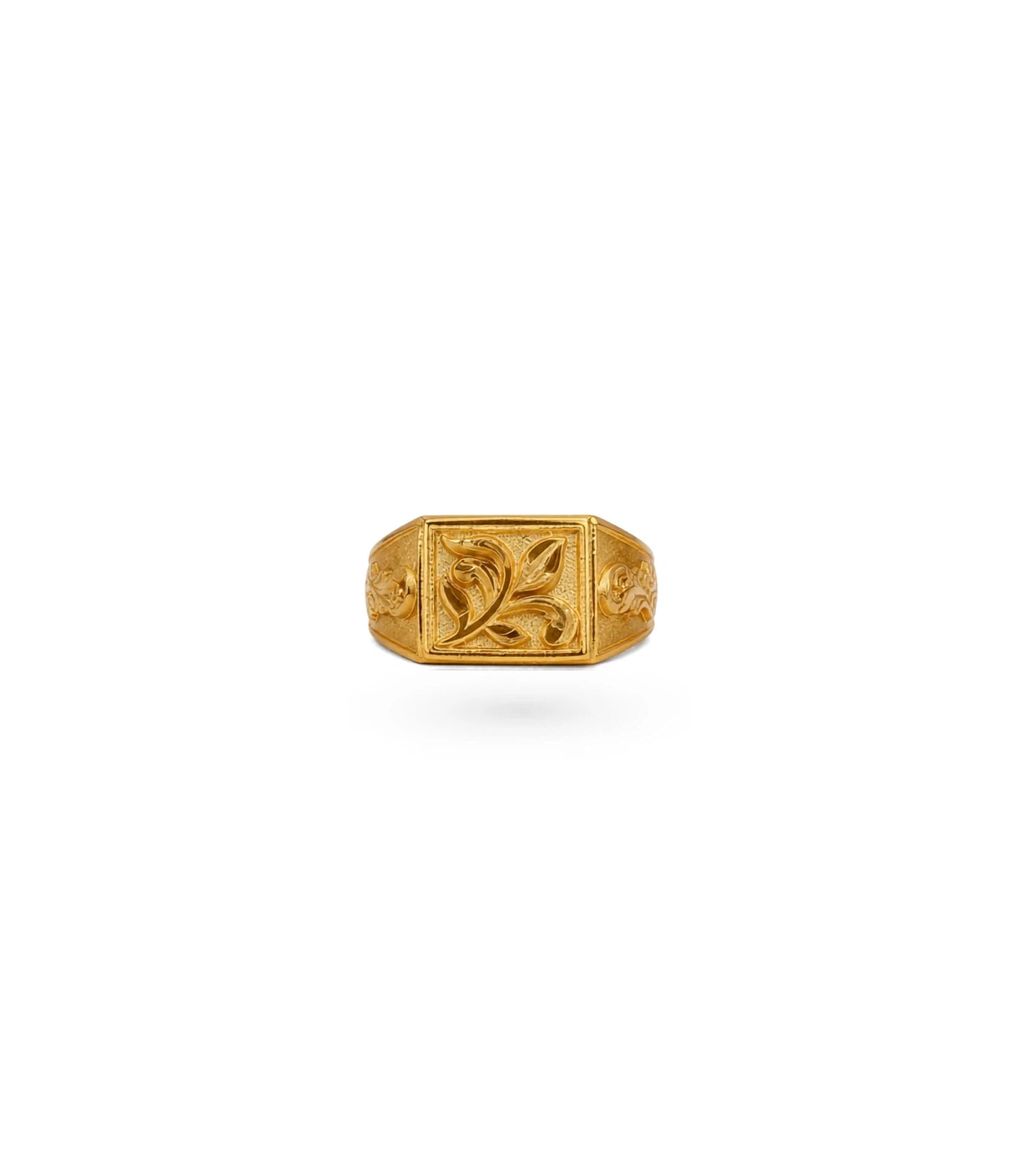 Gold Plated Wedding Square Finger Ring Men