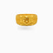 Gold Plated Wedding Square Chillai Finger Ring Men