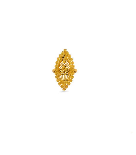 Gold Plated Wedding Oval Designer Finger Ring