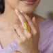 Gold Plated Filigree Statement Adjustable Finger Ring
