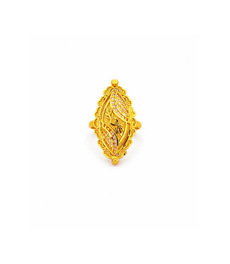 Gold Plated Filigree Statement Adjustable Finger Ring