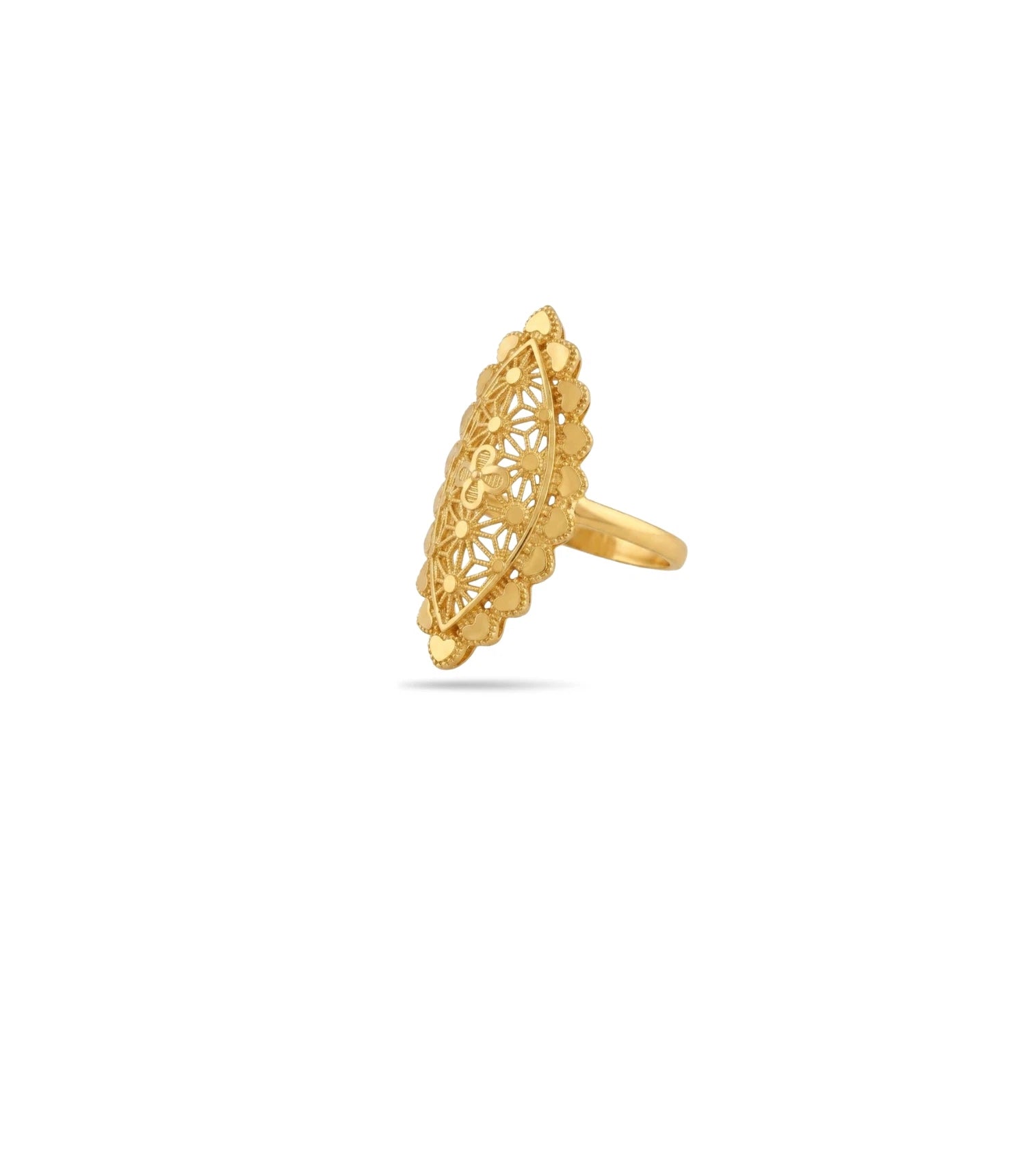 Gold Plated Wedding Oval Bloom Finger Ring