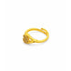 Gold Plated Crystal Heart Adjustable Finger Ring