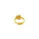 Gold Plated Crystal Heart Adjustable Finger Ring