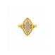 Gold Plated Marquise Cluster Heart Finger Ring