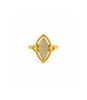 Gold Plated Marquise Cluster Heart Finger Ring